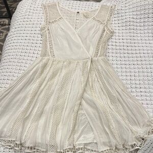 Free People Cream V-Neck Sundress for Weddings